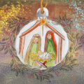 Jozef en Maria en baby Jezus Kerst