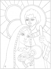 Jozef en Maria met baby Jezus