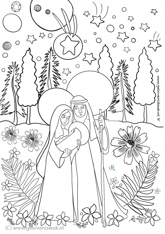 Kerst, Jezus met Jozef en Maria
