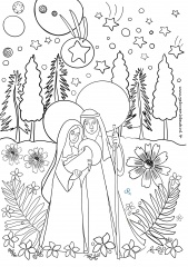 Kerst, Jezus met Jozef en Maria