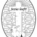 Jezus leeft. Kruis met lam
