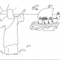 Jezus loopt over het water
