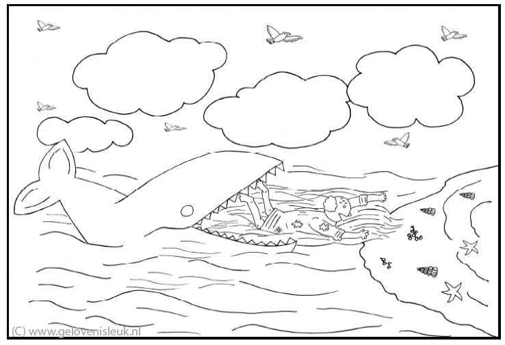 Jona wordt door de walvis uitgespuugd