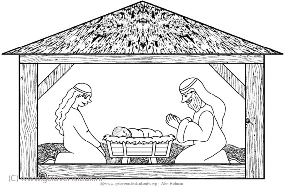 Jozef en Maria met Jezus in de stal2