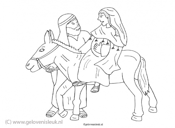 Jozef en Maria met de ezel