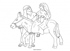 Jozef en Maria met de ezel