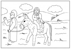 Jozef en Maria op de ezel