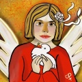 Engel met vredesduif