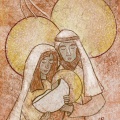 Kindje Jezus met Jozef en Maria
