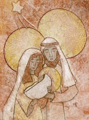Kindje Jezus met Jozef en Maria