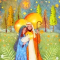 Jozef en Maria met kindje Jezus
