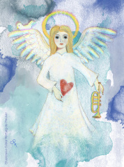 Engel met hart en trompet