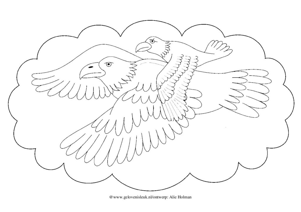 thumbnail of Adelaars_in_wolk_kleurplaten