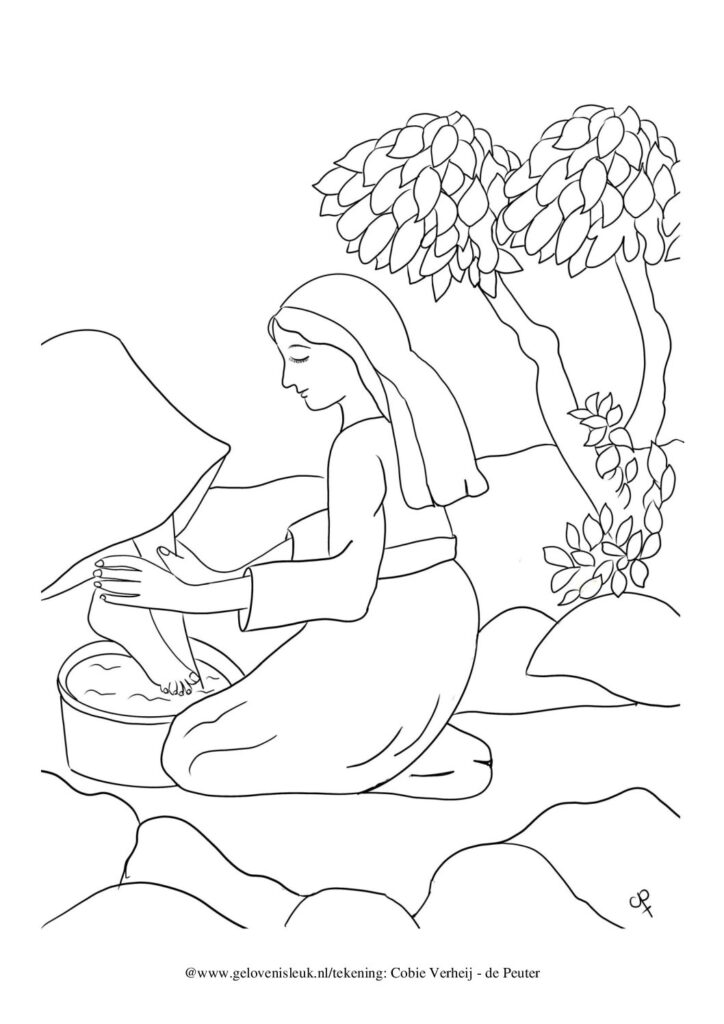 thumbnail of De_voetwassing_kleurplaat
