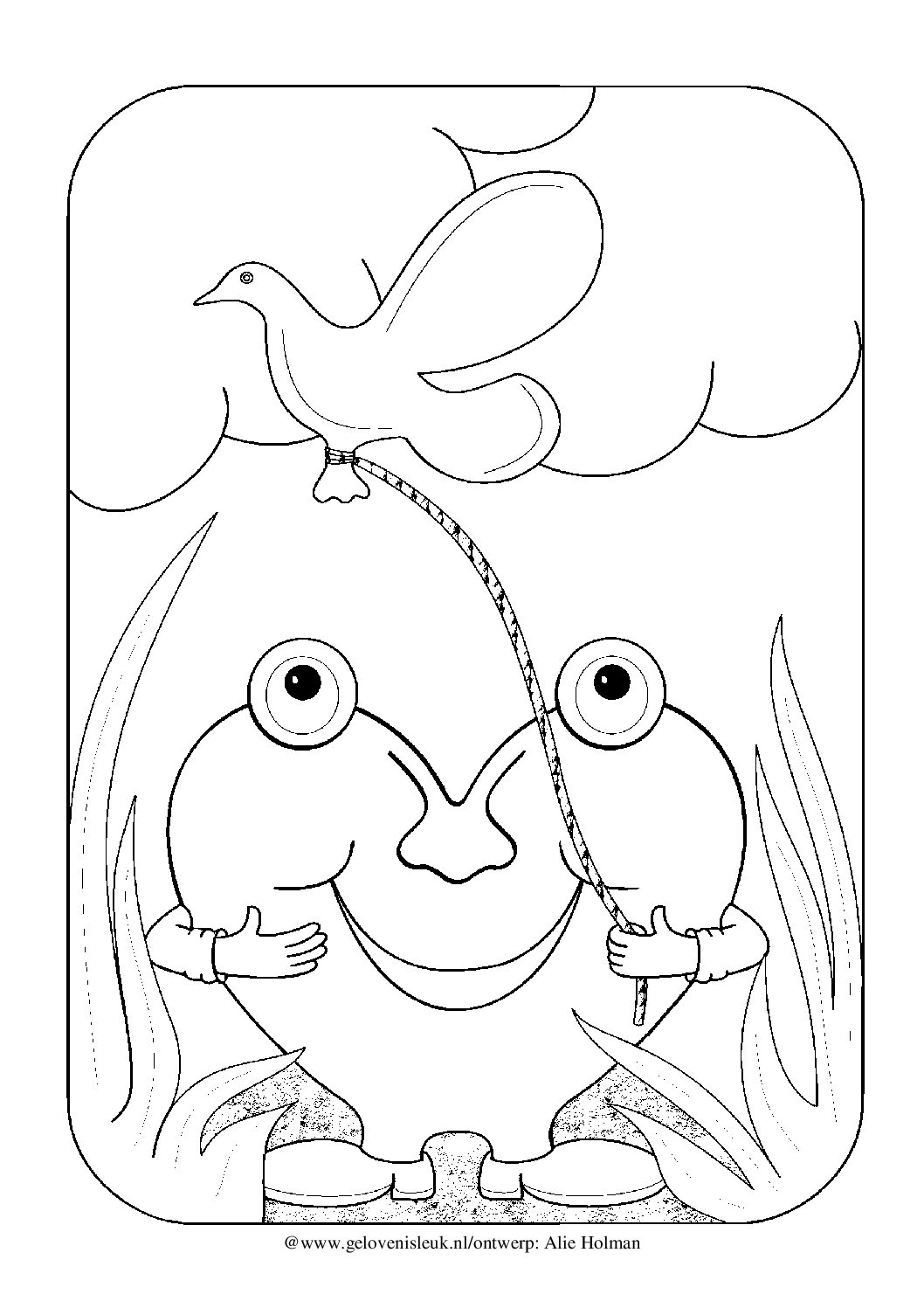 thumbnail of Hart_mensje_met_vredesduif_ballon_kleurplaat