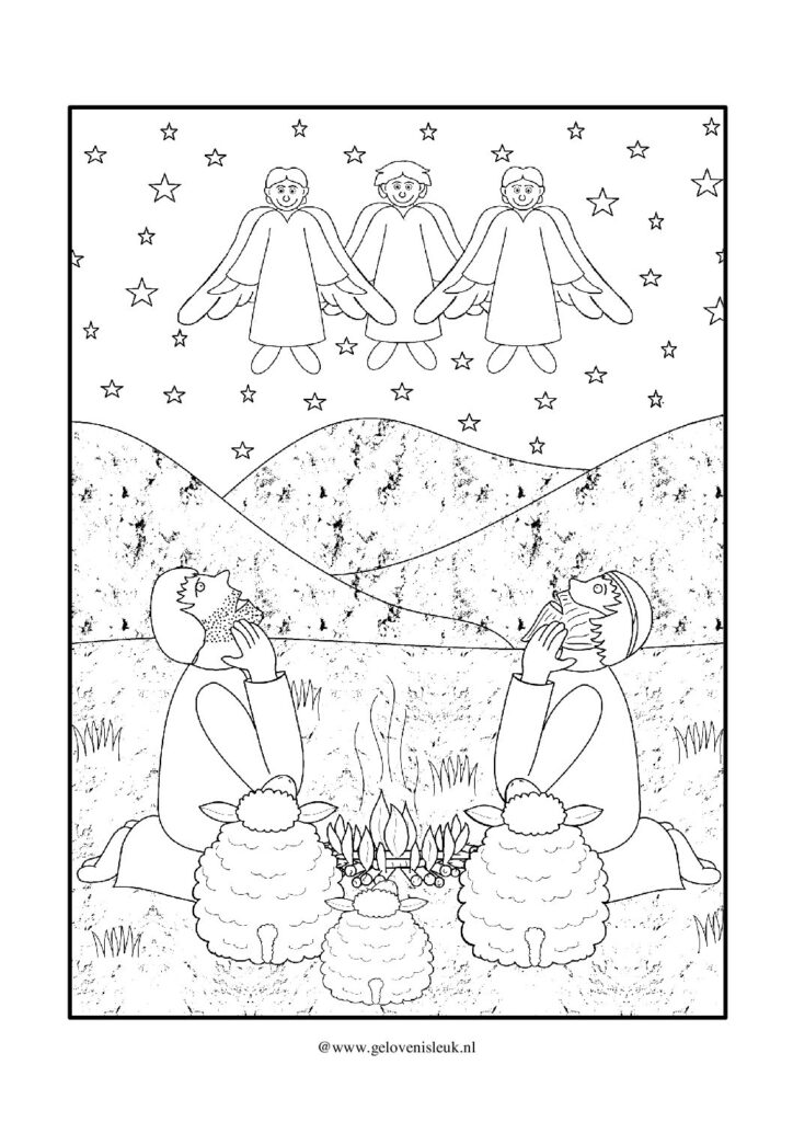 thumbnail of Herders_in_de_velden_kleurplaat_sterren