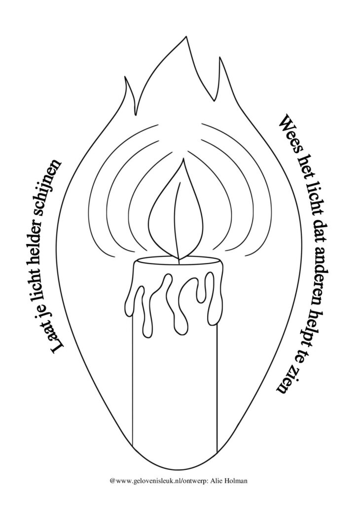 thumbnail of Kaars_in_vlam_kleurplaat_nederlands