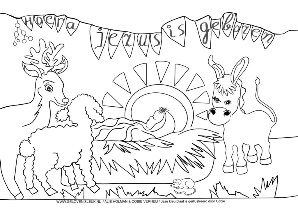 thumbnail of Kerstkleurplaatvlaggetjes