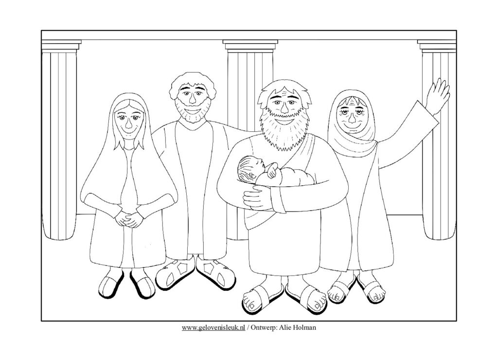 thumbnail of Kleurplaat_Simeon_en_Hanna_met_Jozef_en_Maria_1b