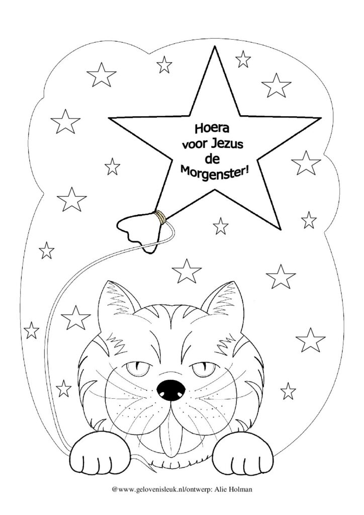 thumbnail of poes_met_sterballon_kleurplaten