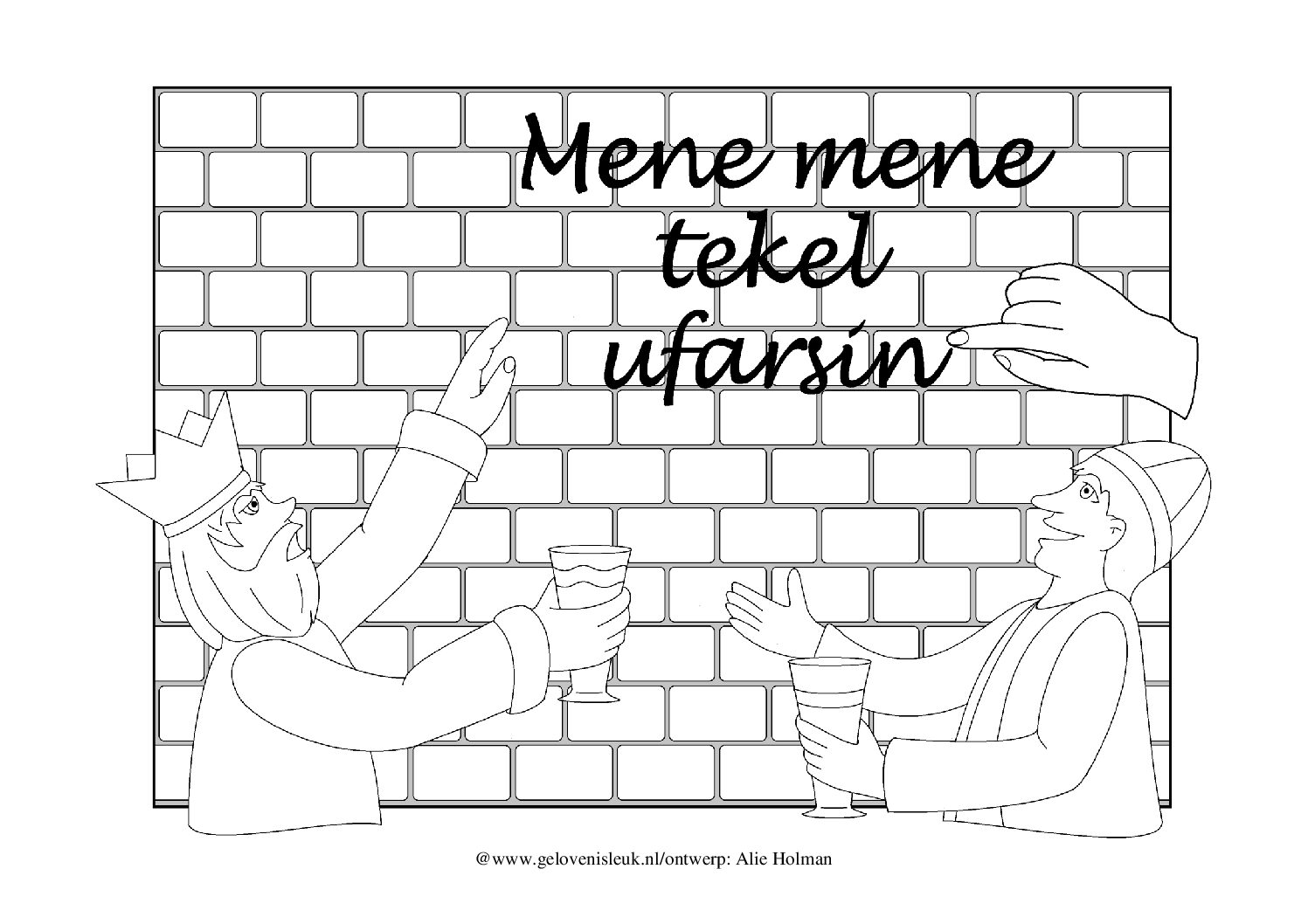 thumbnail of schrift_op_de_muur_daniel5_kleurplaat