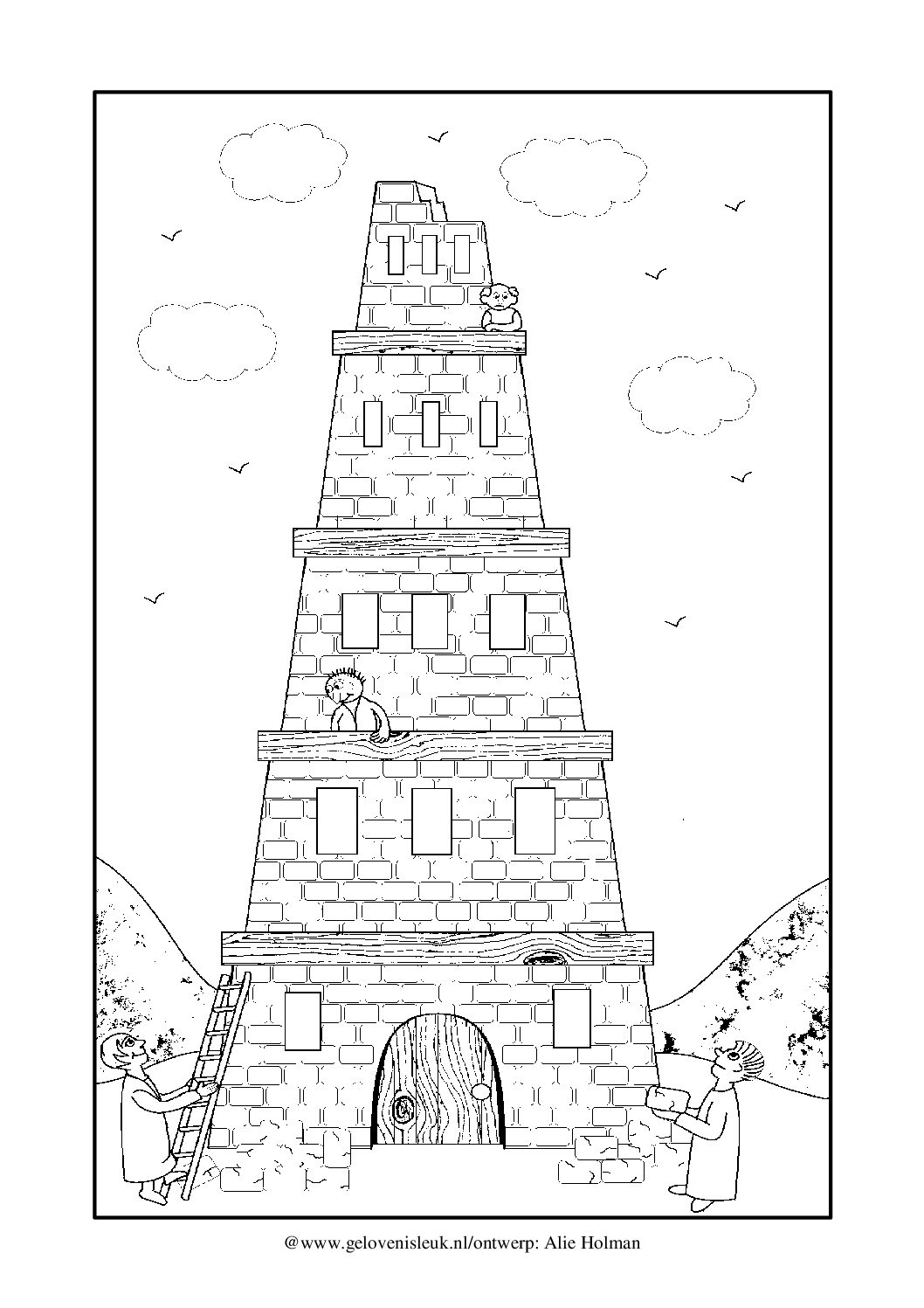 thumbnail of toren_van_babel_kleurplaat