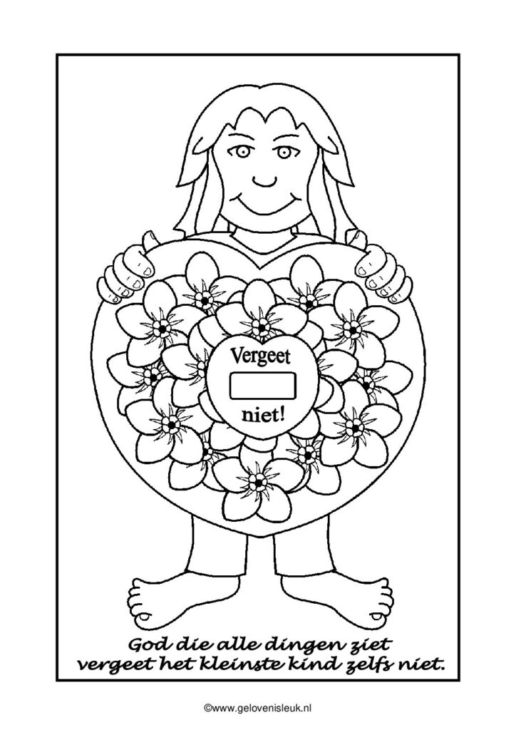 thumbnail of vergeet_mij_niet_meisje_kleurplaat